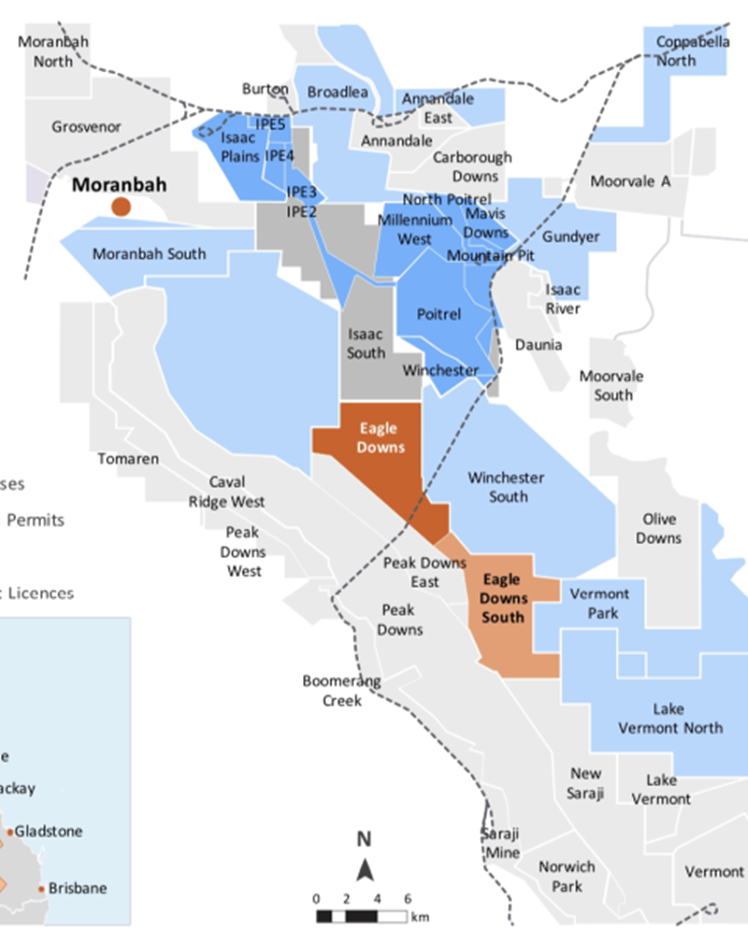 Coal Mining Eagle Downs Map QLD