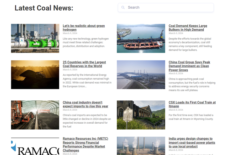 Coal Mining Coal News Coal Markets